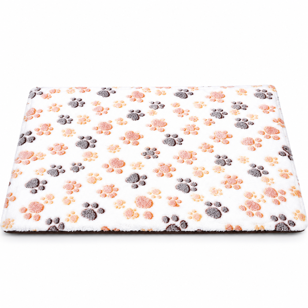 Padded Fleece Nap Mat - White Paw Print