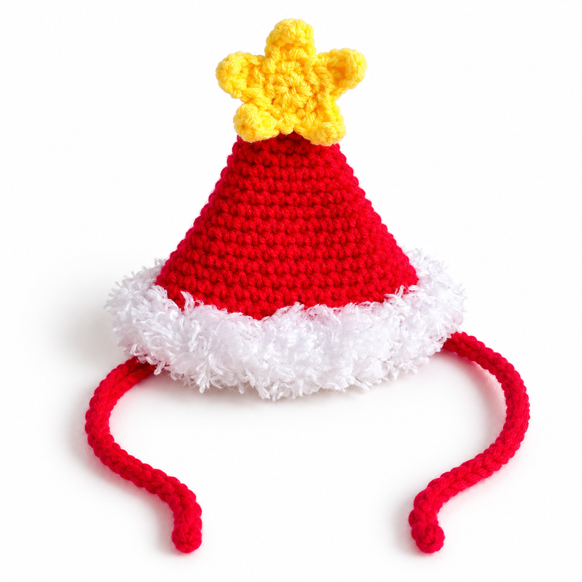 Crochet Christmas Hat - Red Star