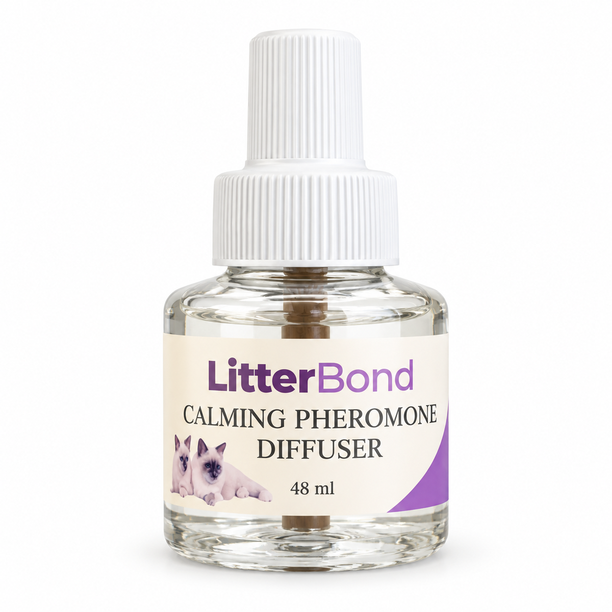 LitterBond Calming Diffuser Refill 1-Pack on white background
