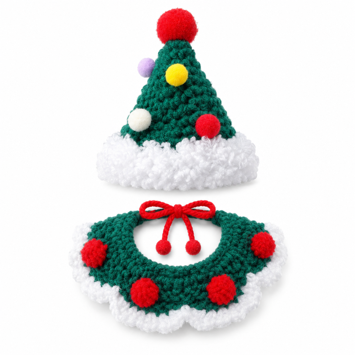 Crochet Party Hat & Collar Options - Green Berry Set