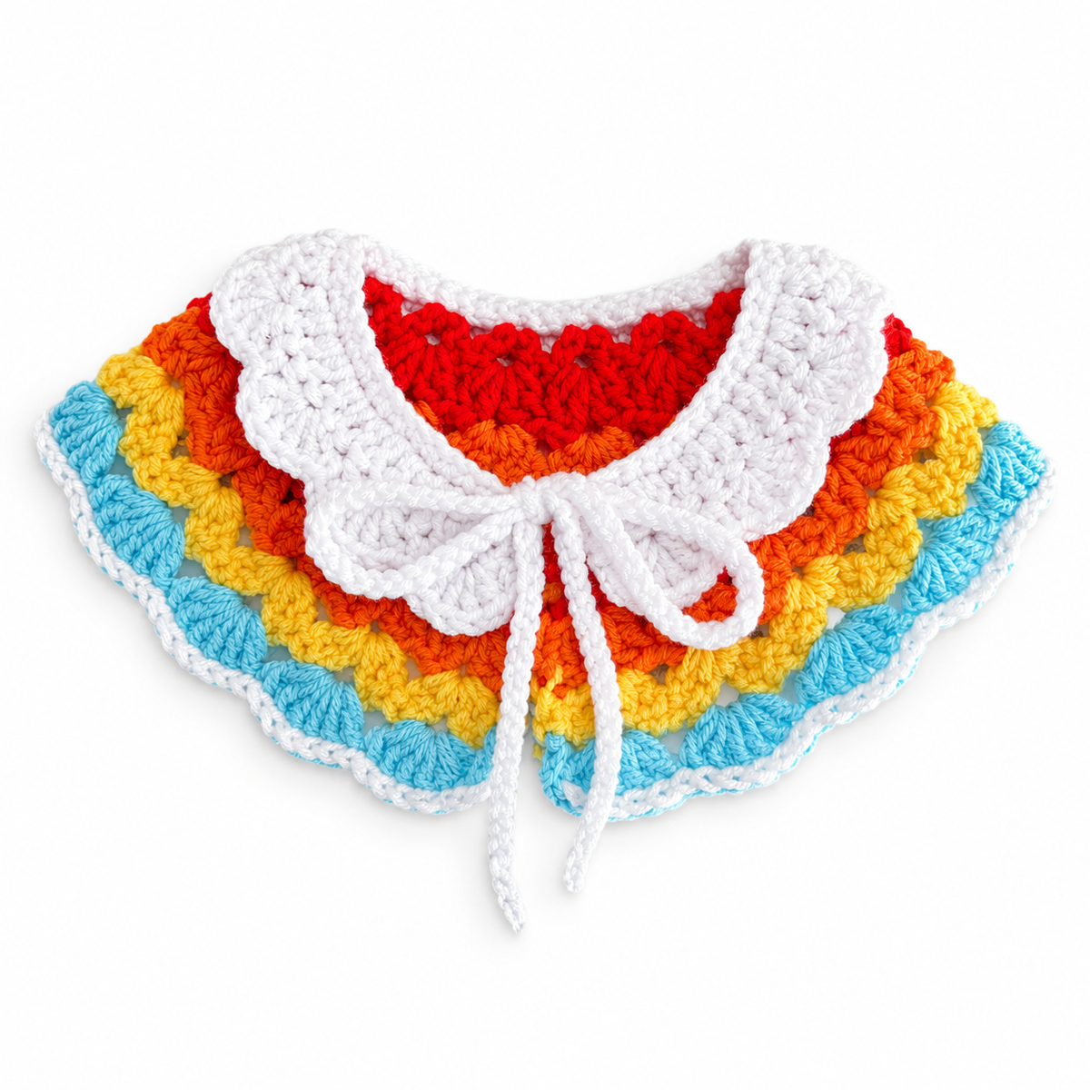 Rainbow Crochet Collar - Rainbow