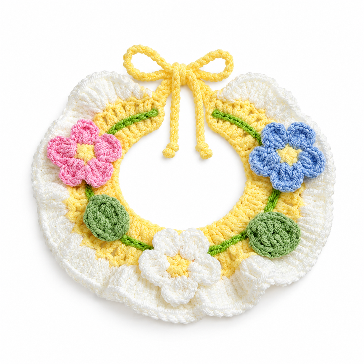 Flower Party Hat & Collar Options - Yellow Garden Collar