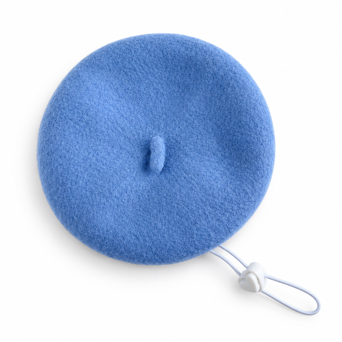 Brushed Wool Beret - Cornflower Blue