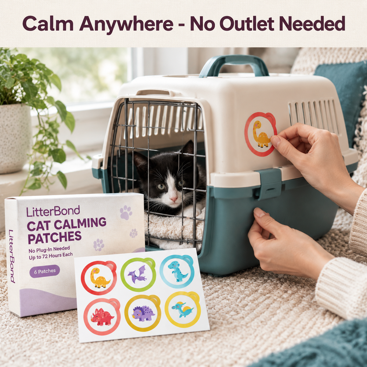 LitterBond Calming Patches 6 ct - how it helps