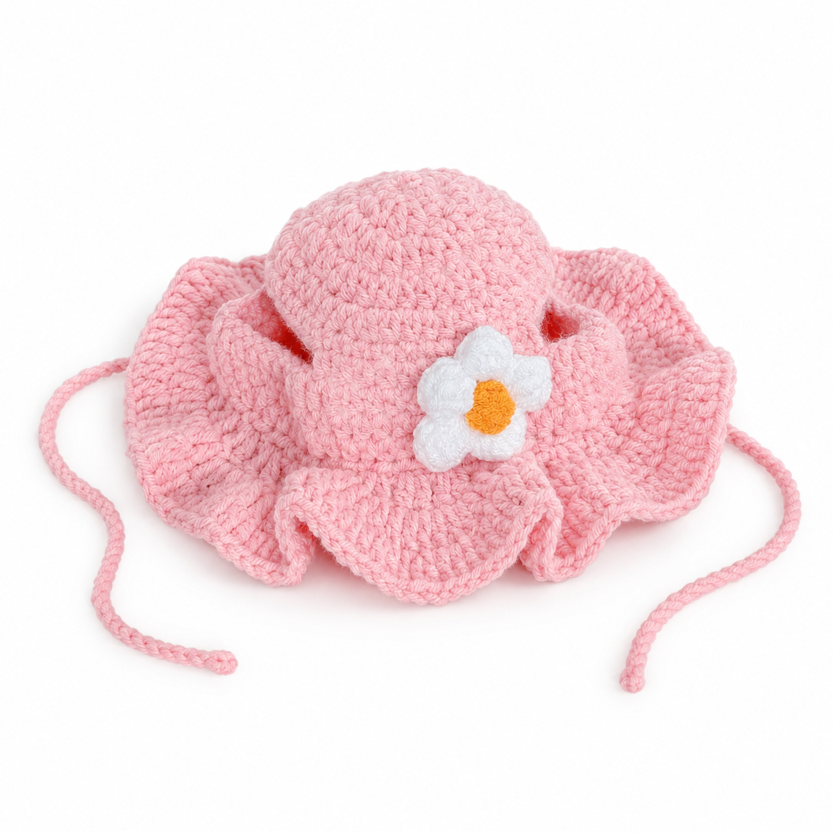 Fruit & Friends Ruffle Hat - Pink Daisy