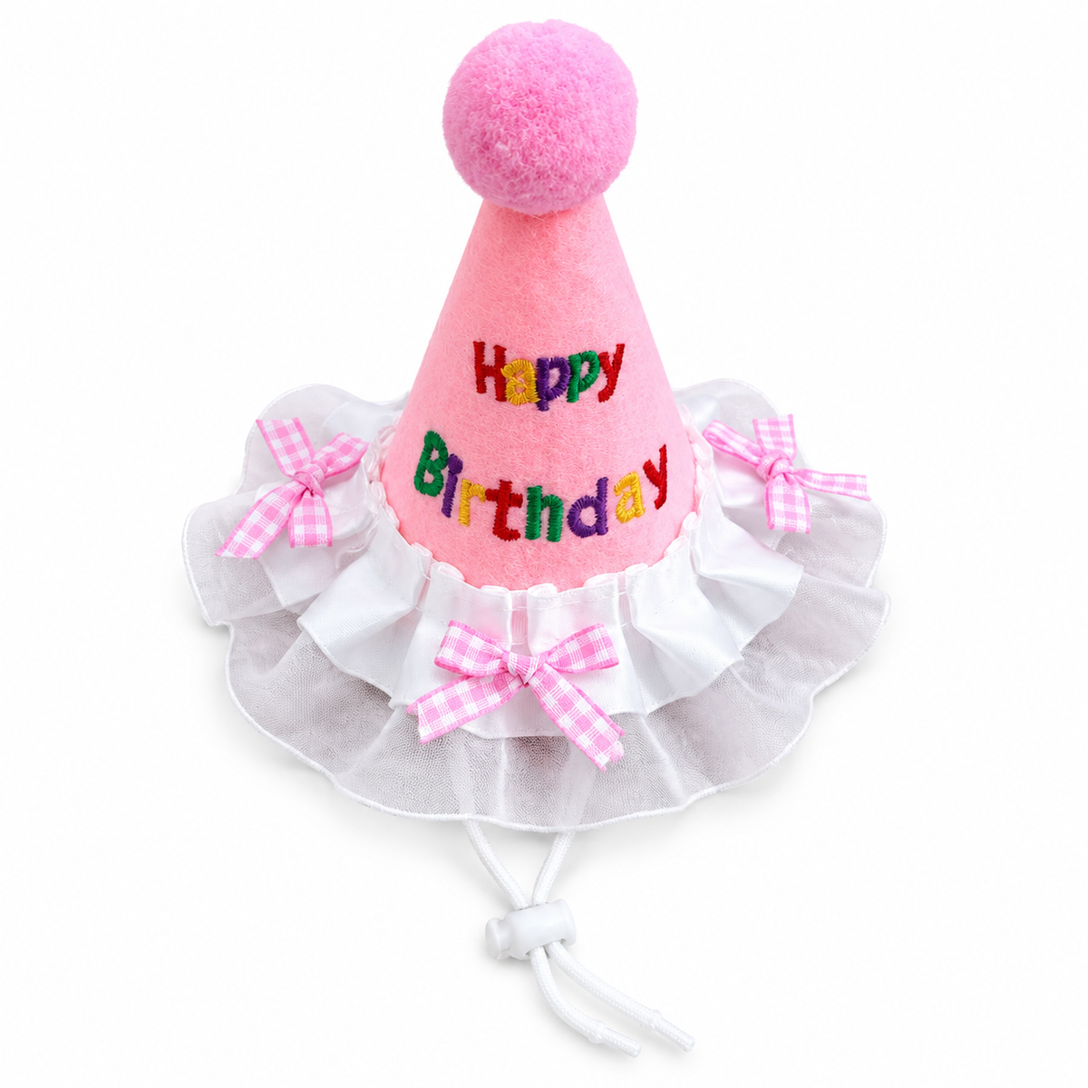 Birthday Hat & Bib Options - Pink Birthday Hat
