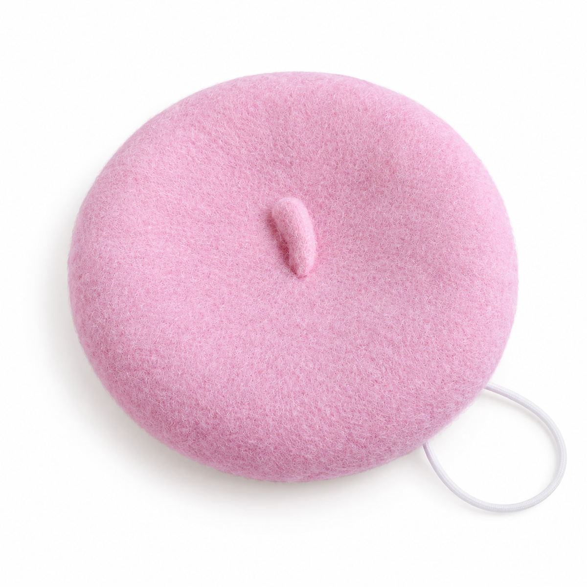 Brushed Wool Beret - Baby Pink