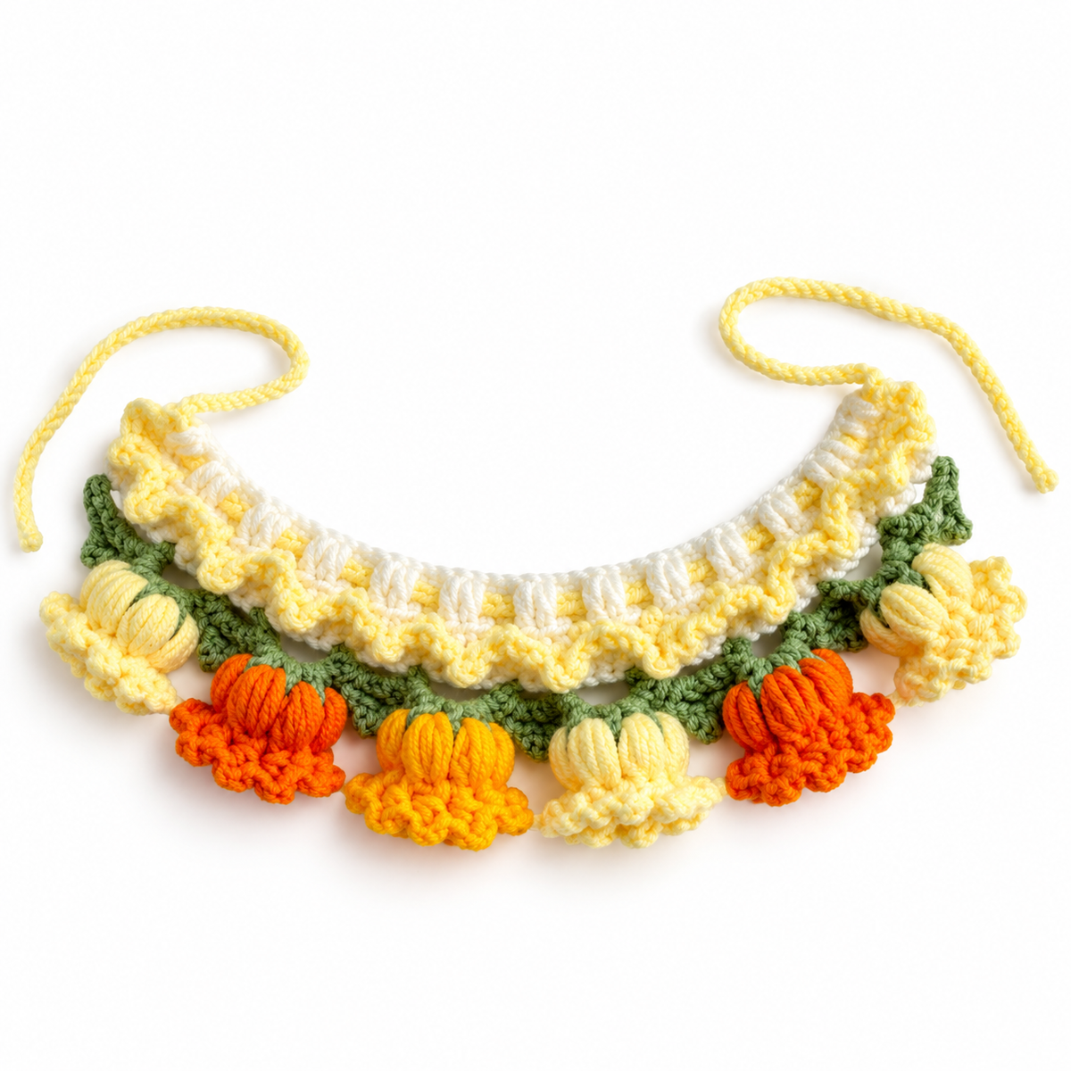 Bellflower Crochet Collar - Sunny Bellflower