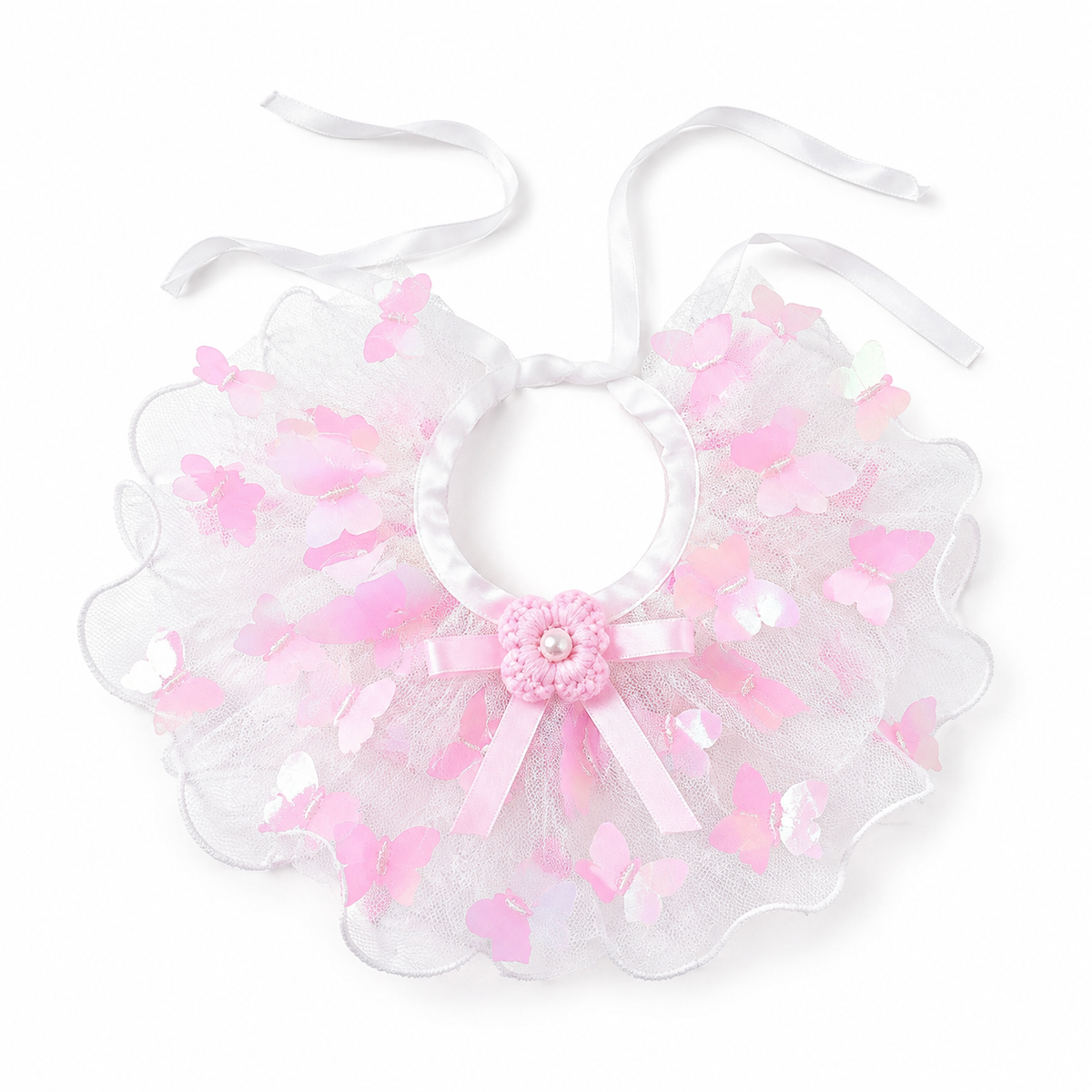 Butterfly Flower Tulle Ruffle - Pink Butterflies