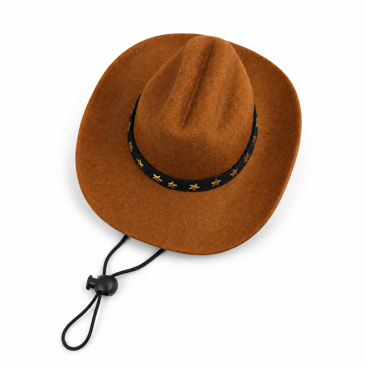 Western Hat & Collar Options - Brown Star Cowboy Hat