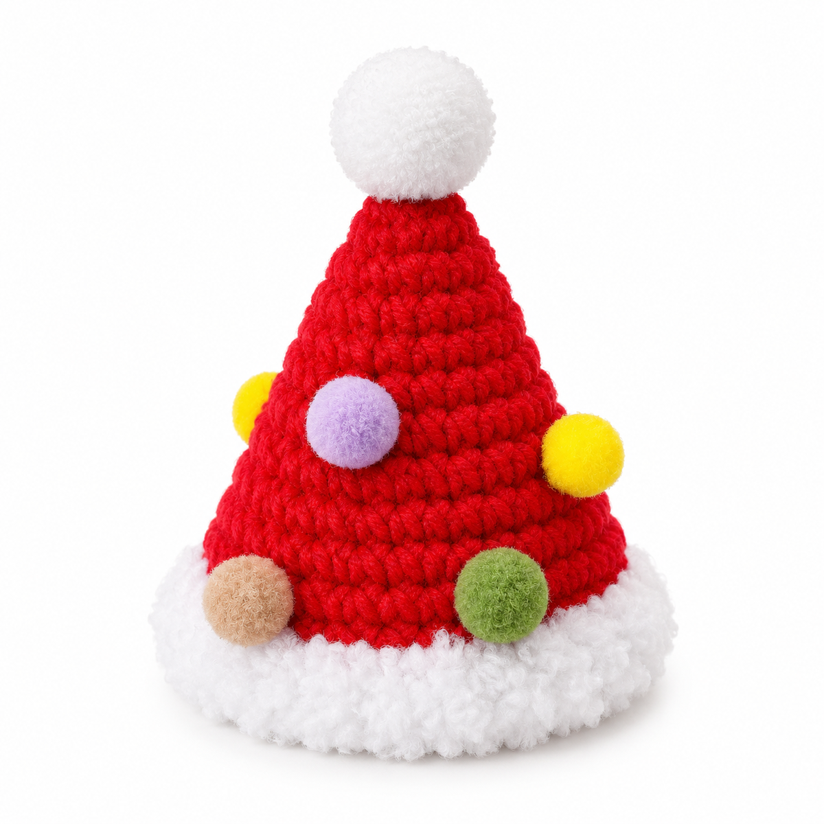Crochet Party Hat & Collar Options - Red Confetti Hat