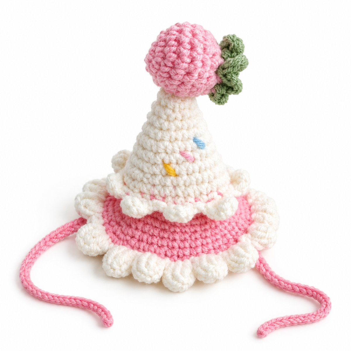 Strawberry Sprinkle Cone Hat - Pink Strawberry Hat