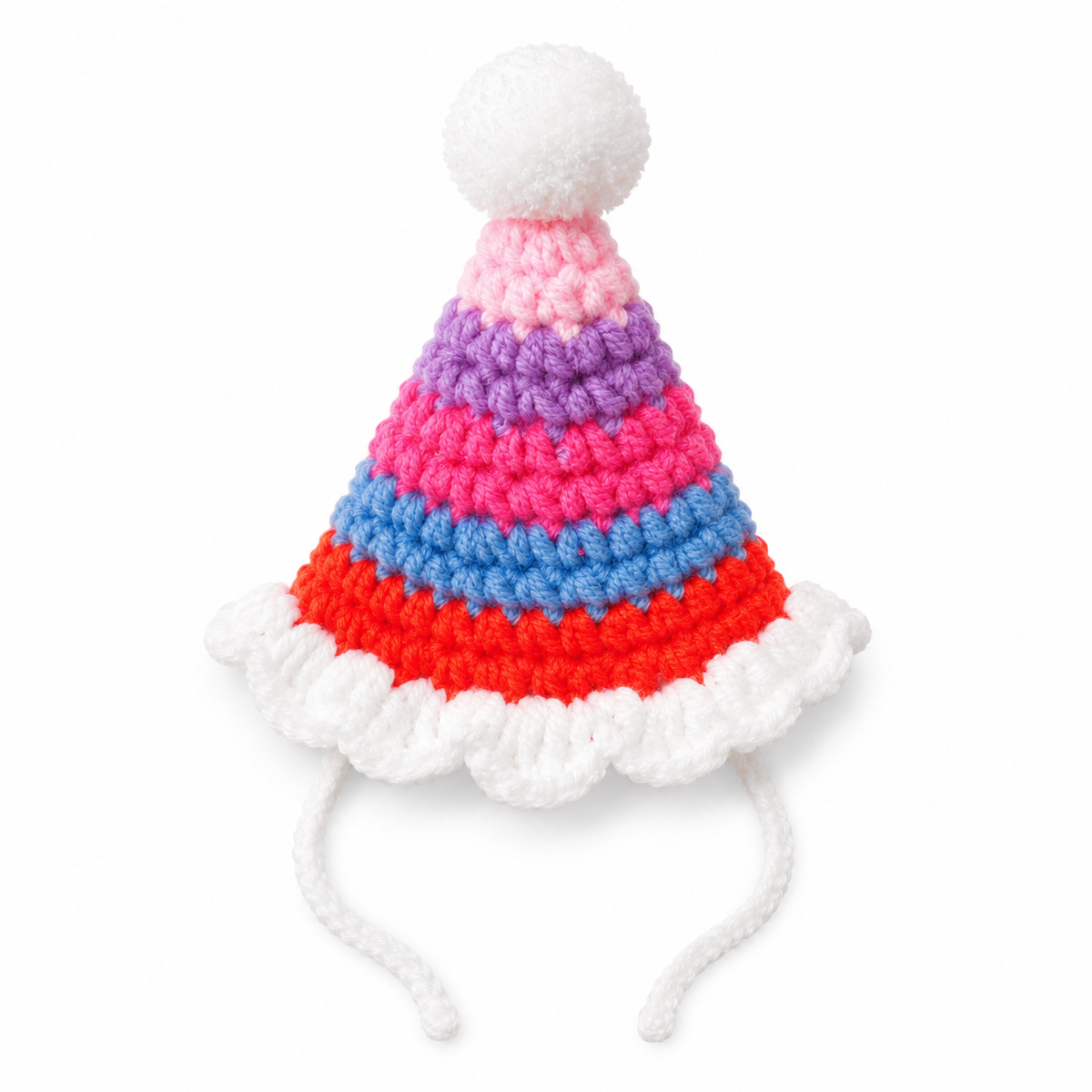 Striped Crochet Hat & Bib Options - Pink Stripe Hat