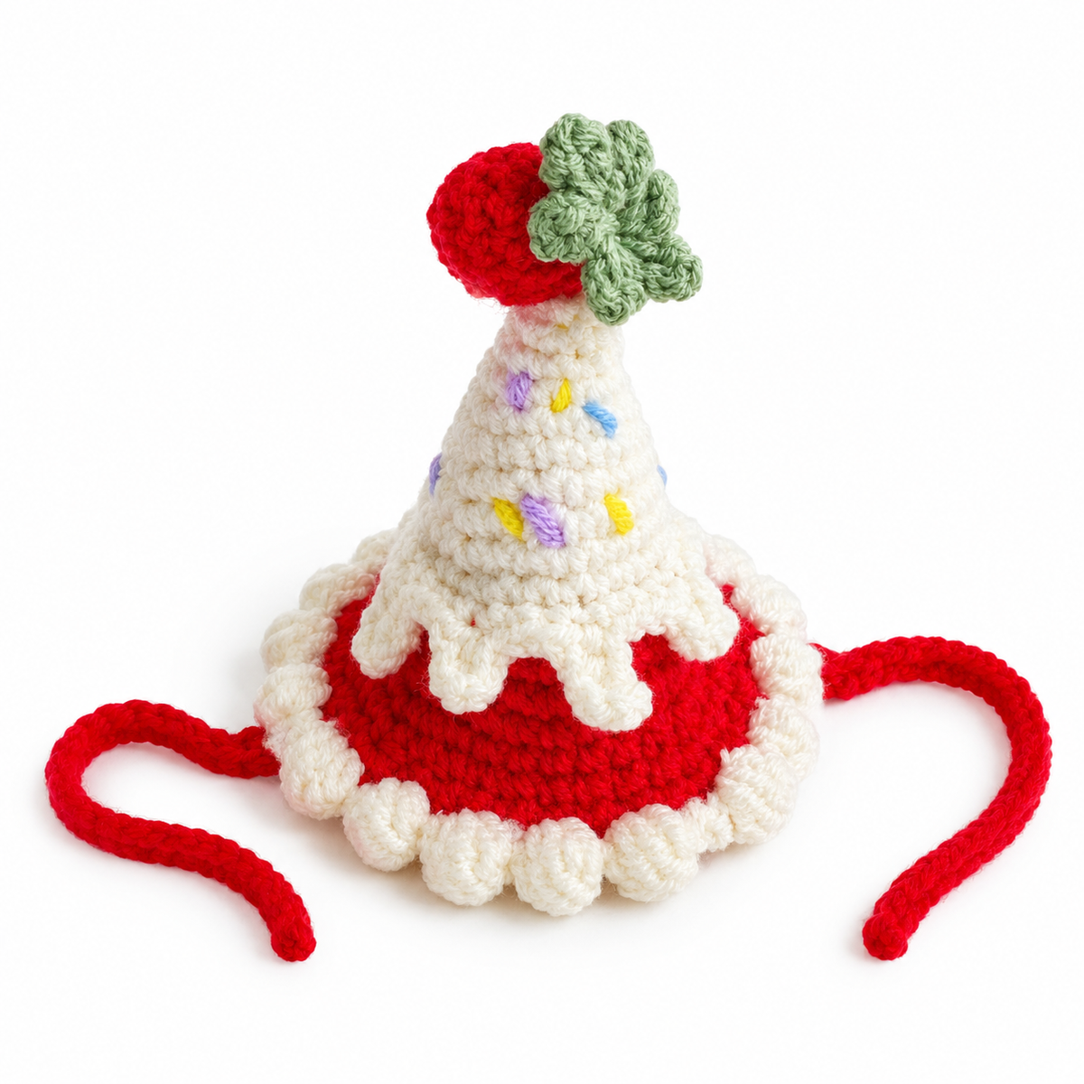 Strawberry Sprinkle Cone Hat - Red Strawberry Hat