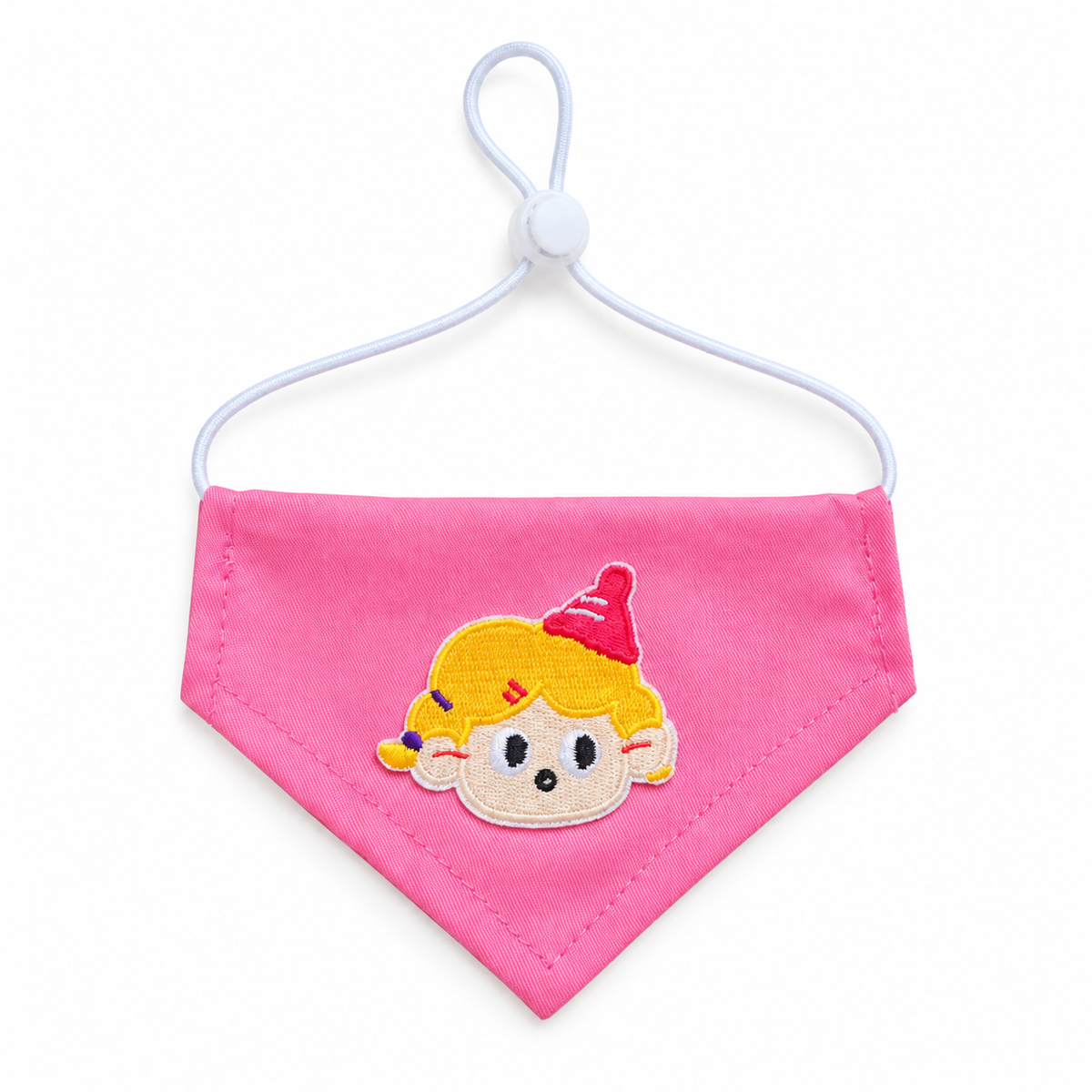 Playful Patch Triangle Bandana - Pink Party Girl