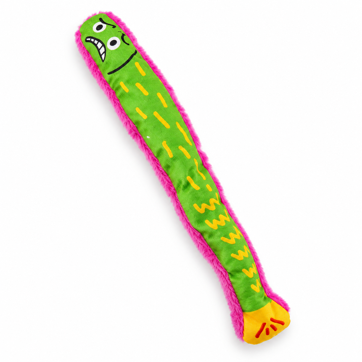 Goofy-Face Fringe Fish Plushies - Green Fish