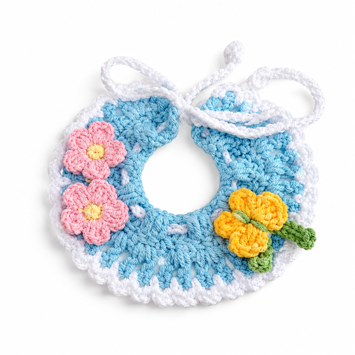 Flower Party Hat & Collar Options - Blue Garden Collar
