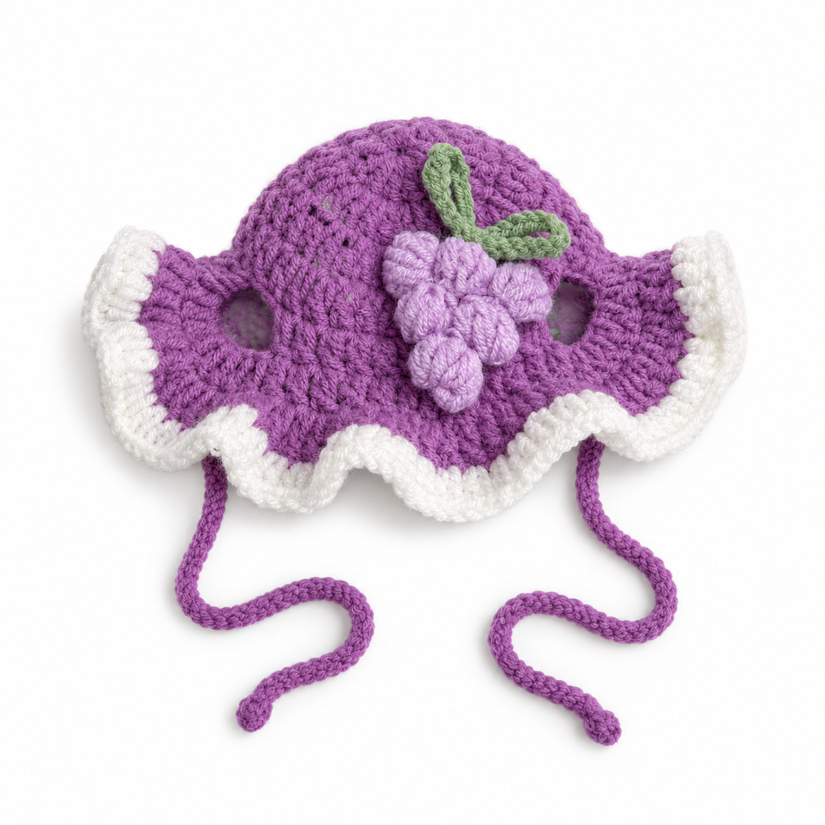 Crochet Dress-Up Hats & Hood - Grape Hat