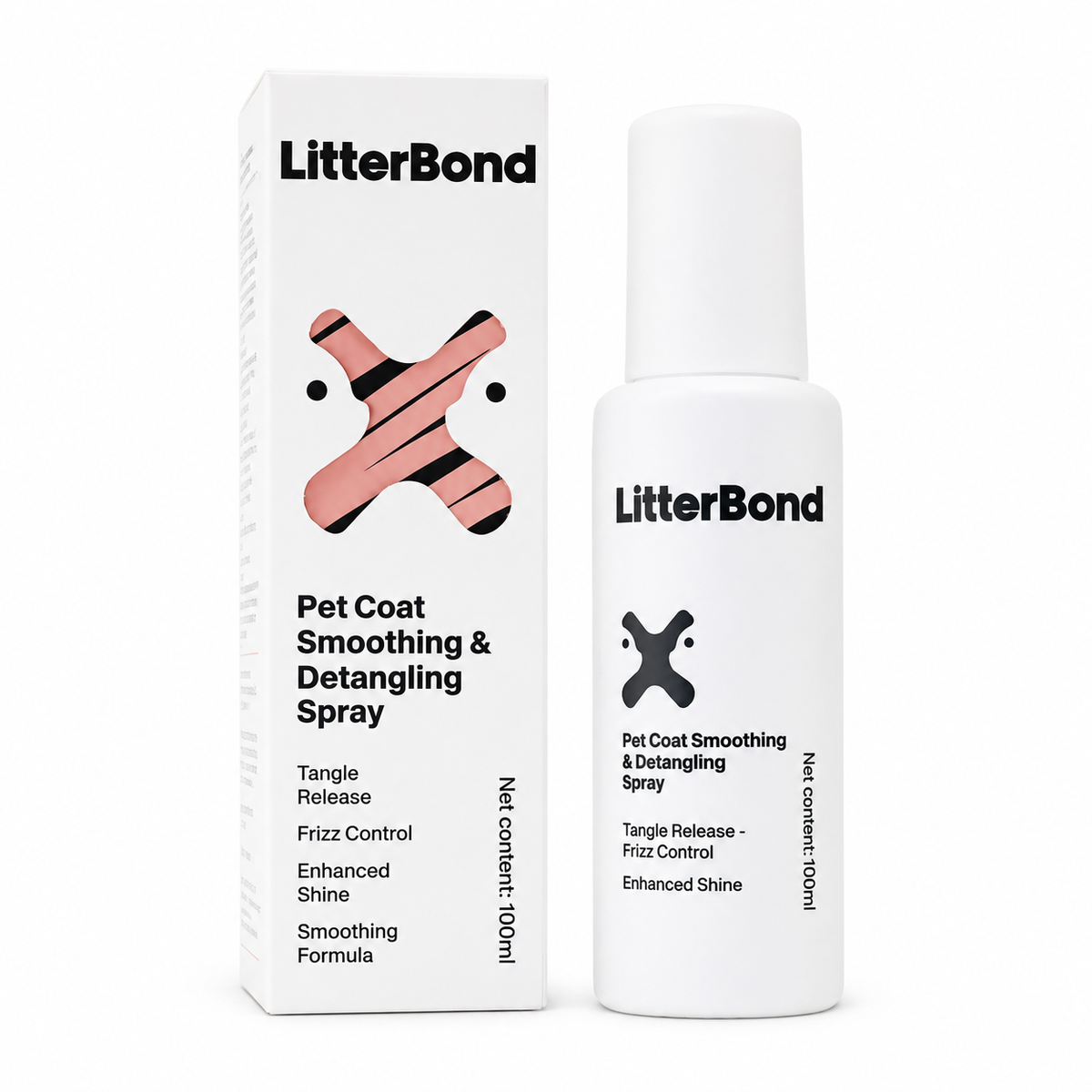 LitterBond Detangler Spray 100 ml on white background