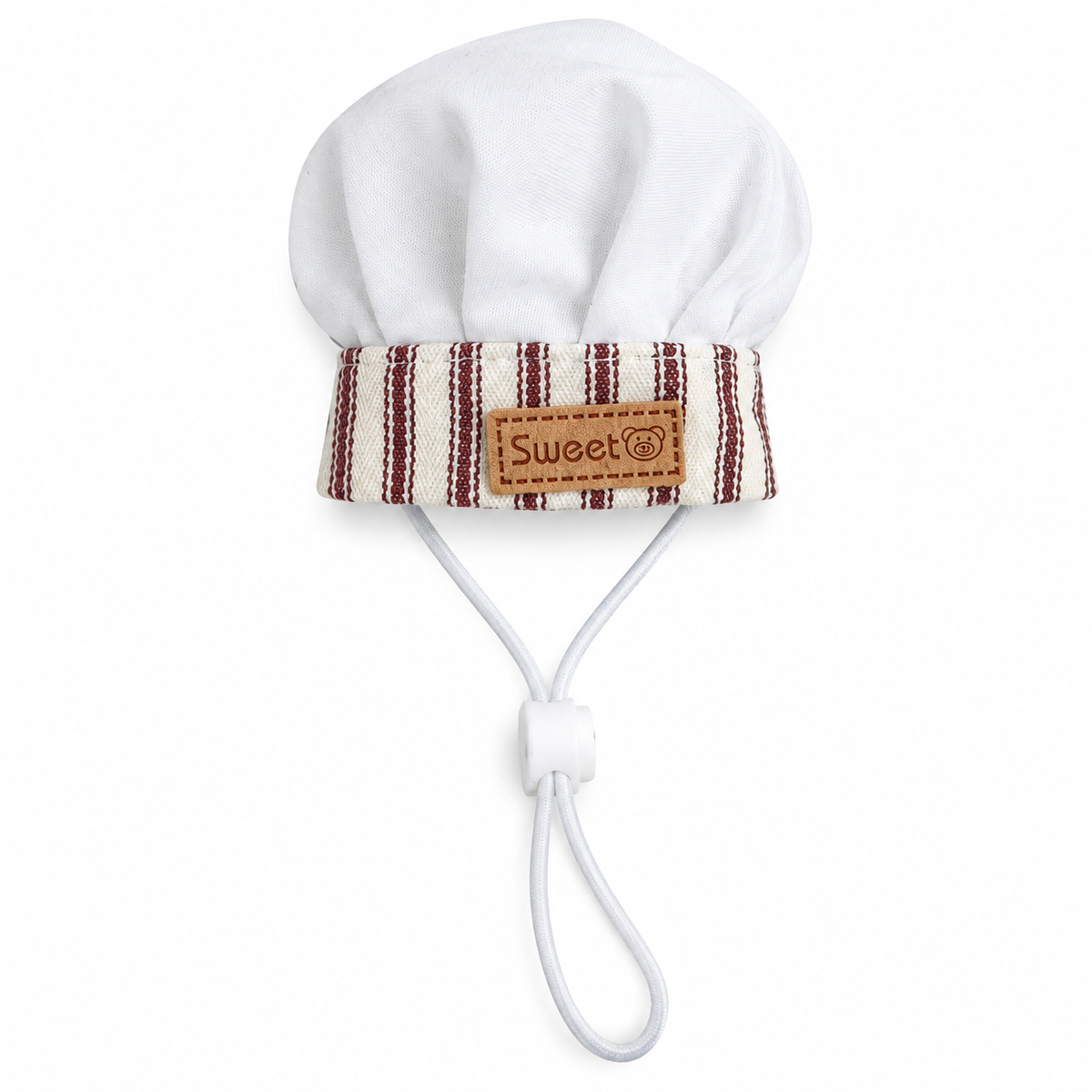 Chef Hat & Bib Options - Brown Stripe Chef Hat