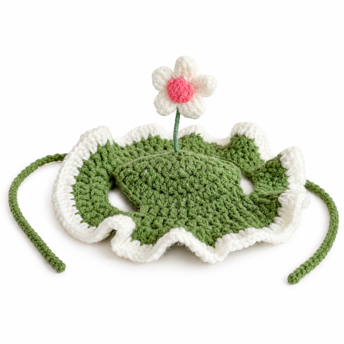 Crochet Dress-Up Hats & Hood - Green Sprout Daisy Hat
