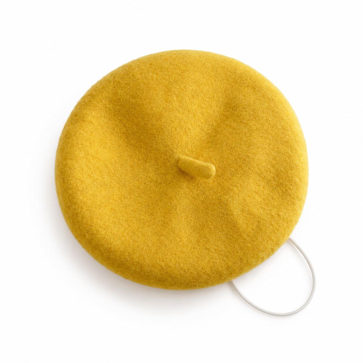 Brushed Wool Beret - Sunny Yellow