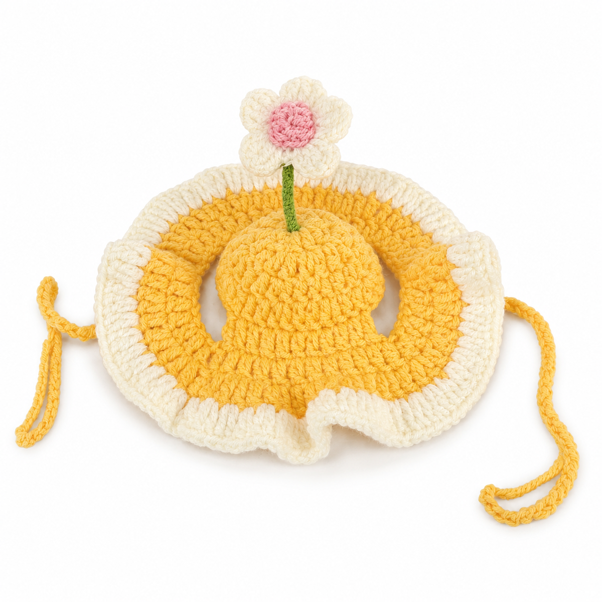 Daisy & Bunny Hat and Collar Options - Yellow Sprout Hat