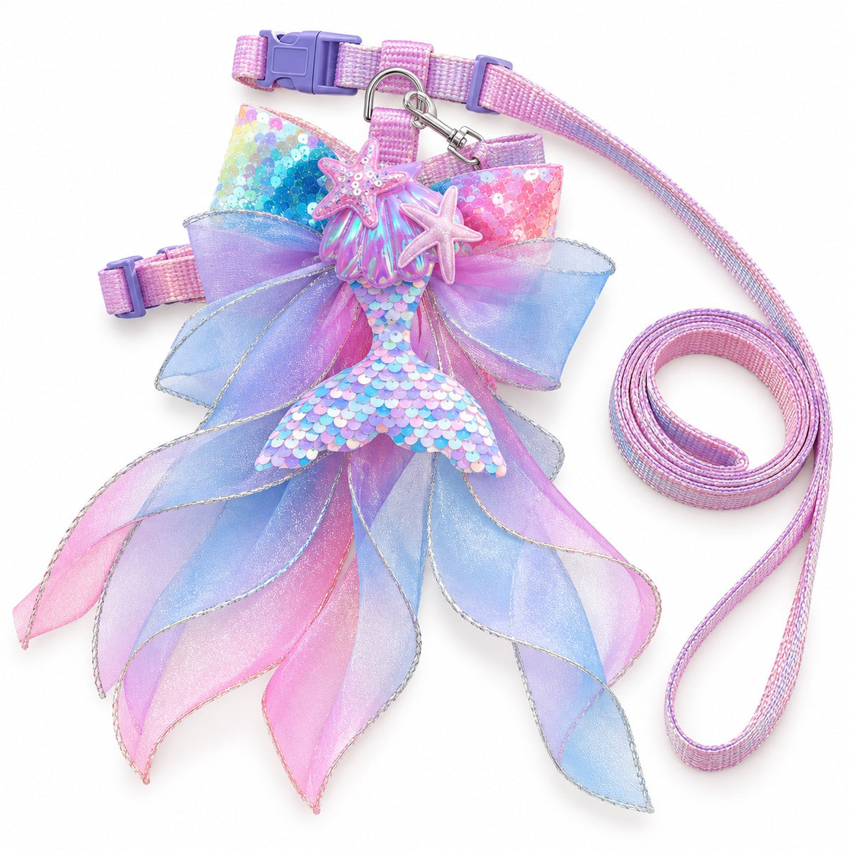 Pastel Mermaid Harness for Walks - Pastel Mermaid