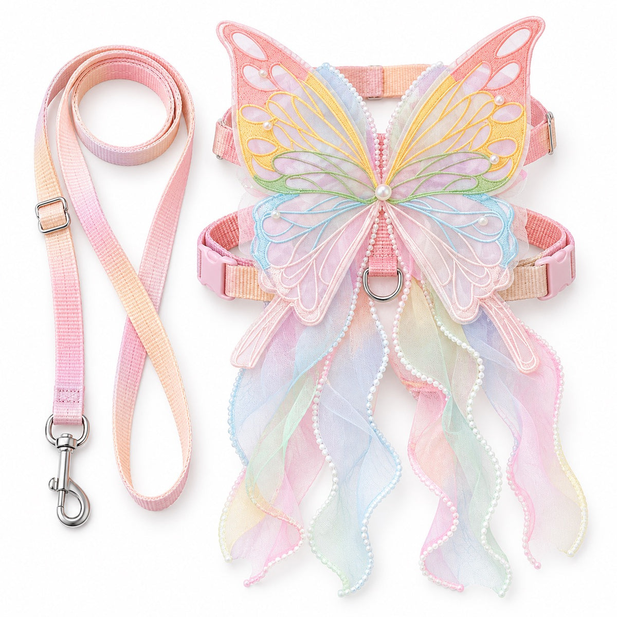 Pastel Butterfly Dress Harness Set - Dreamy Butterfly Ribbon