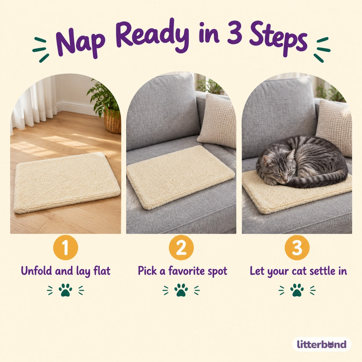 Padded Fleece Nap Mat - how to set it up