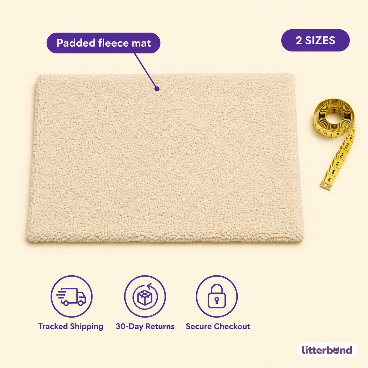 Padded Fleece Nap Mat - size and details