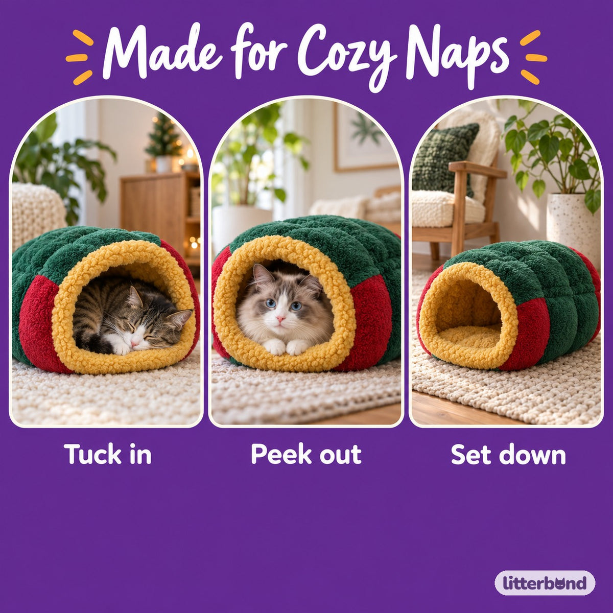 Christmas Green Hideaway Bed - cozy at home