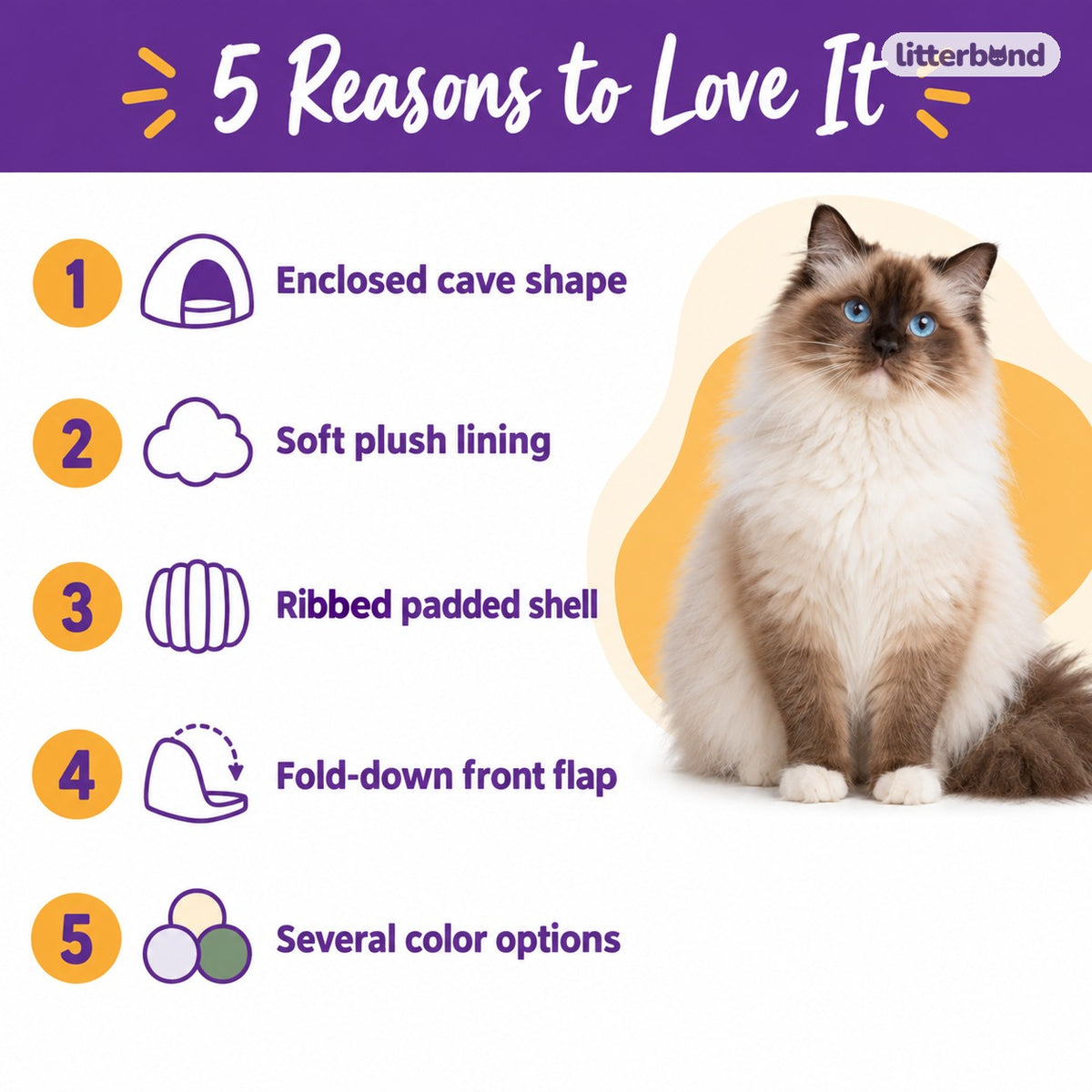Ribbed Cat-Ear Cave Bed - 5 reasons to love it