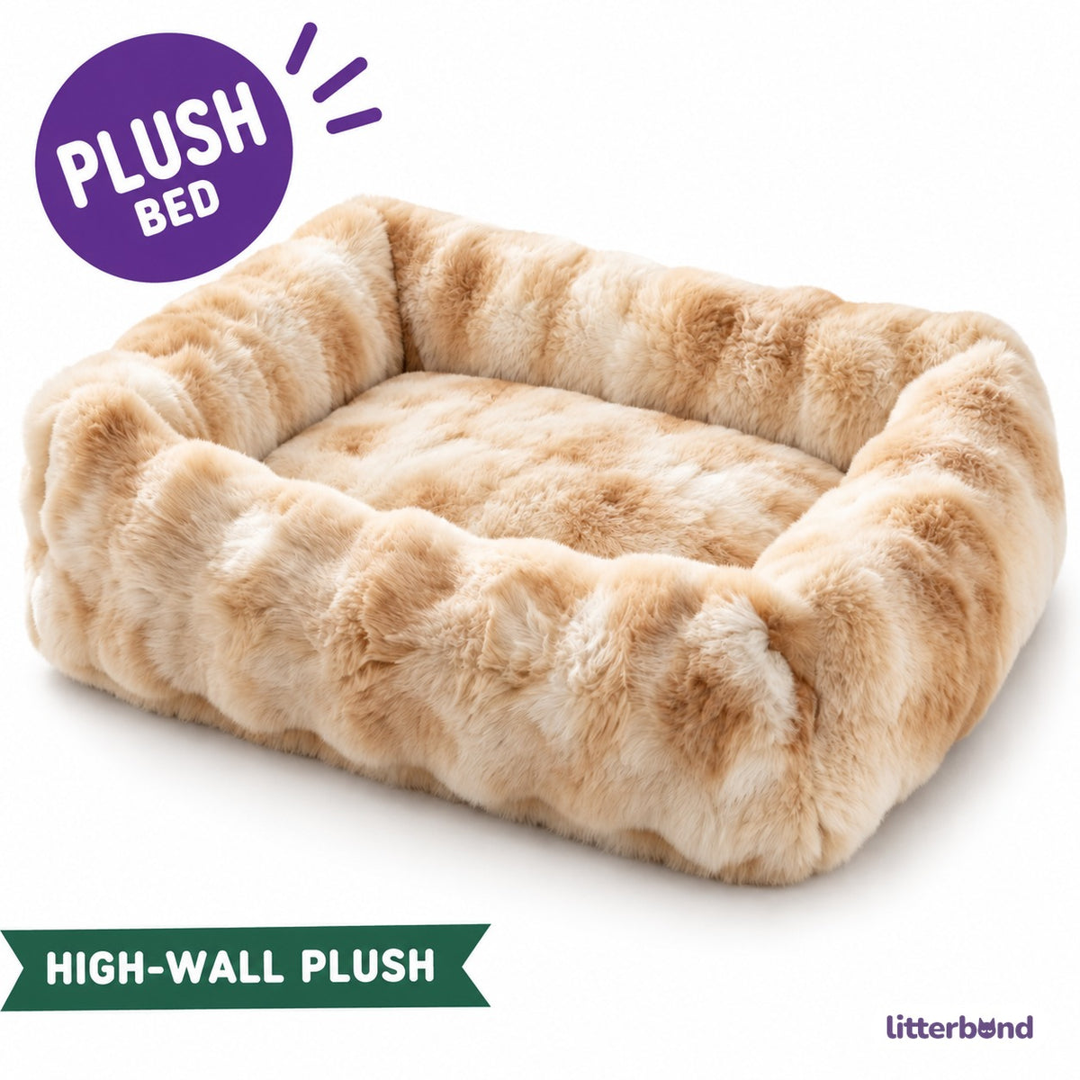 Plush Raised Sofa Bed for Cat Naps
