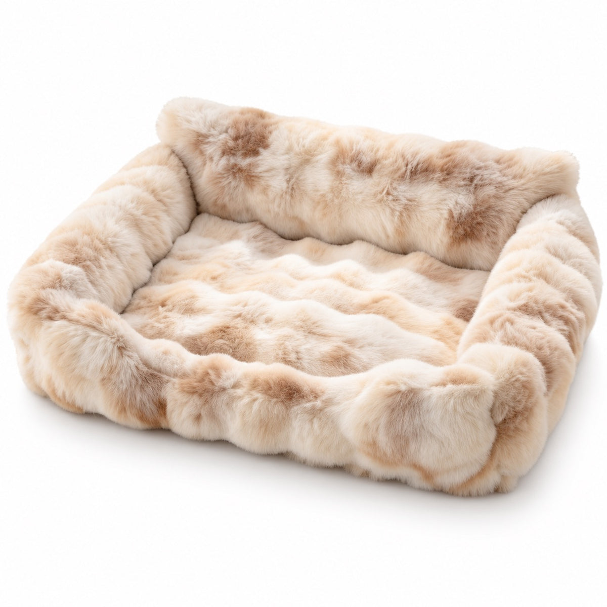 Plush Raised Sofa Bed for Cat Naps - Cream Raised Sofa