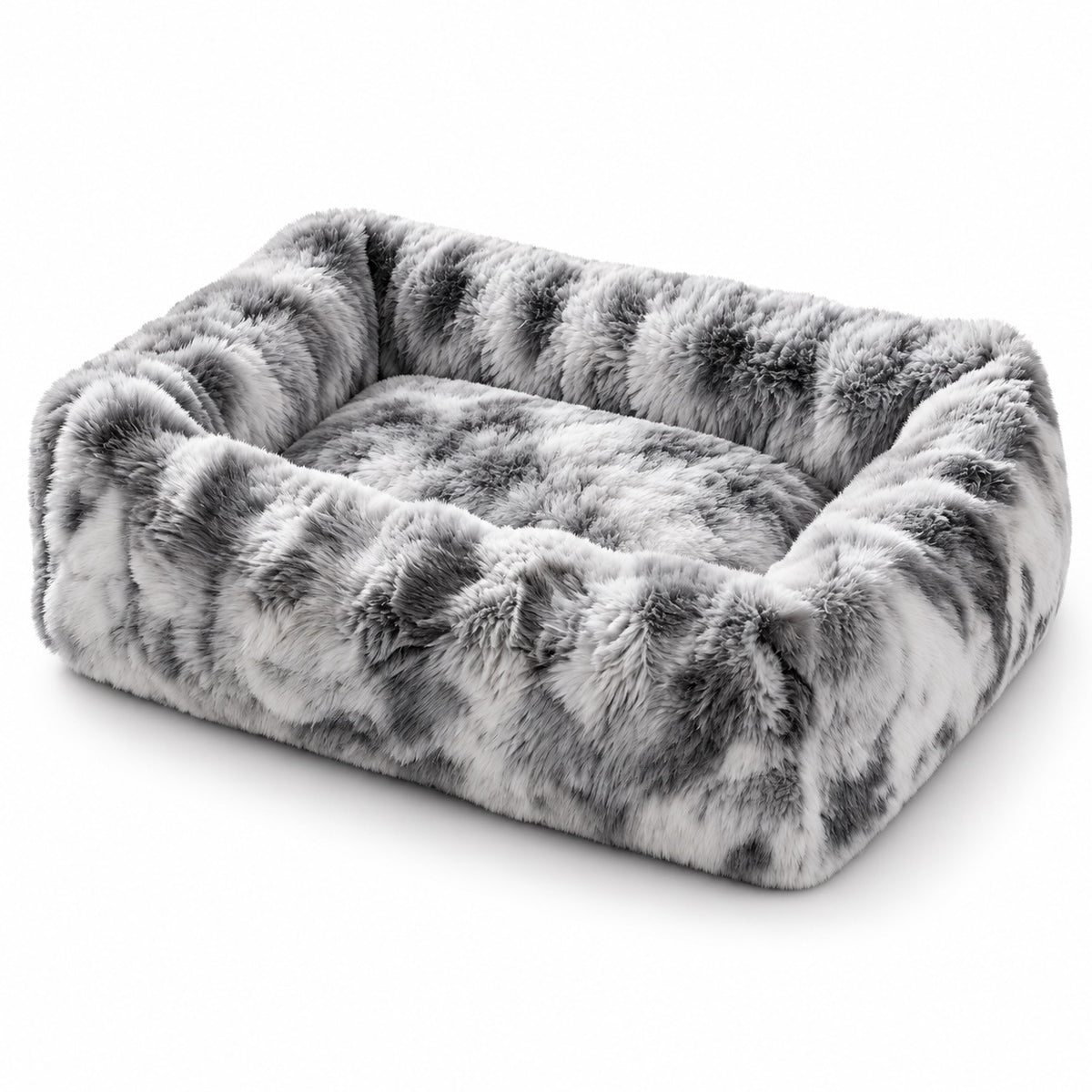 Plush Raised Sofa Bed for Cat Naps - Smoke Gray Bubble Nest