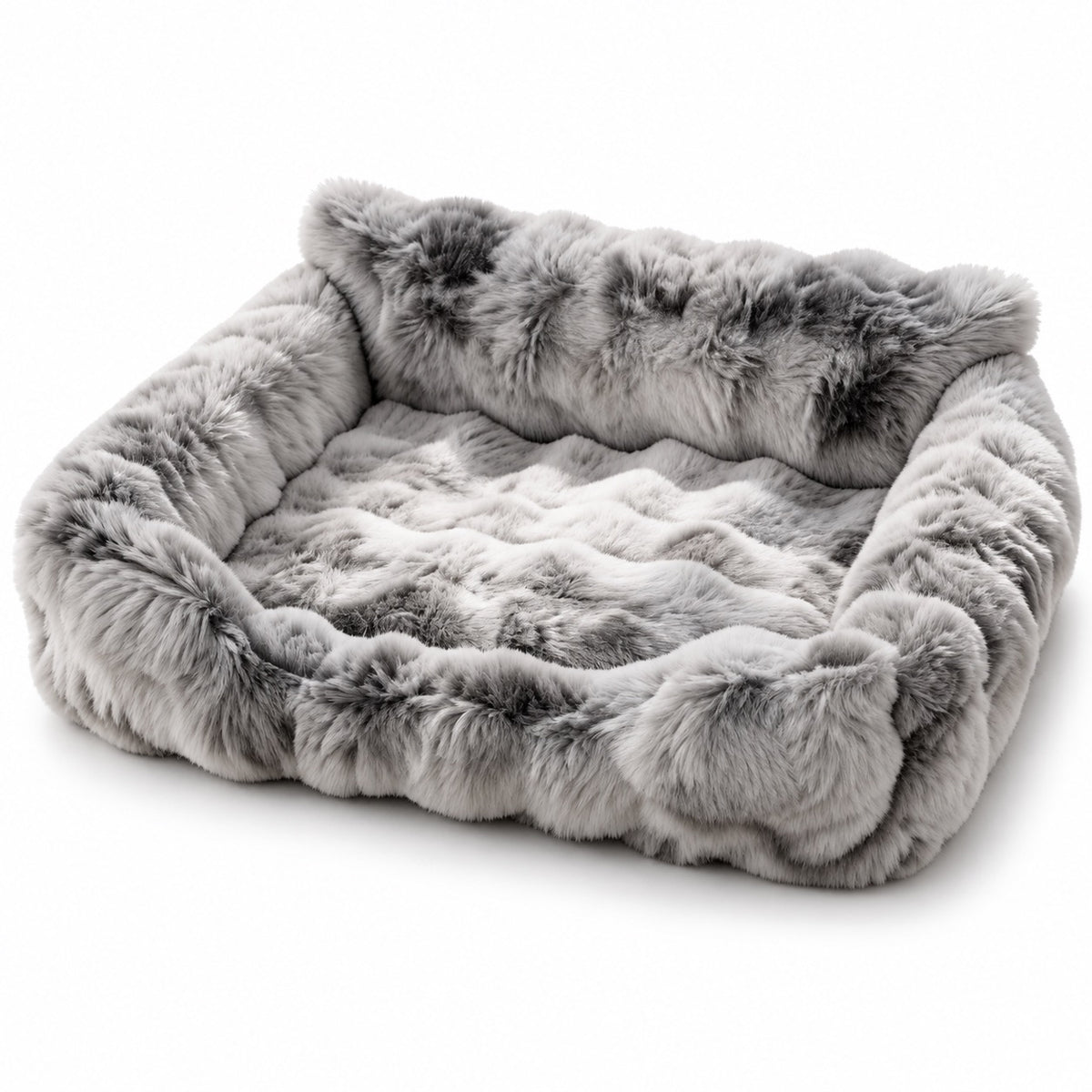 Plush Raised Sofa Bed for Cat Naps - Smoke Gray Raised Sofa