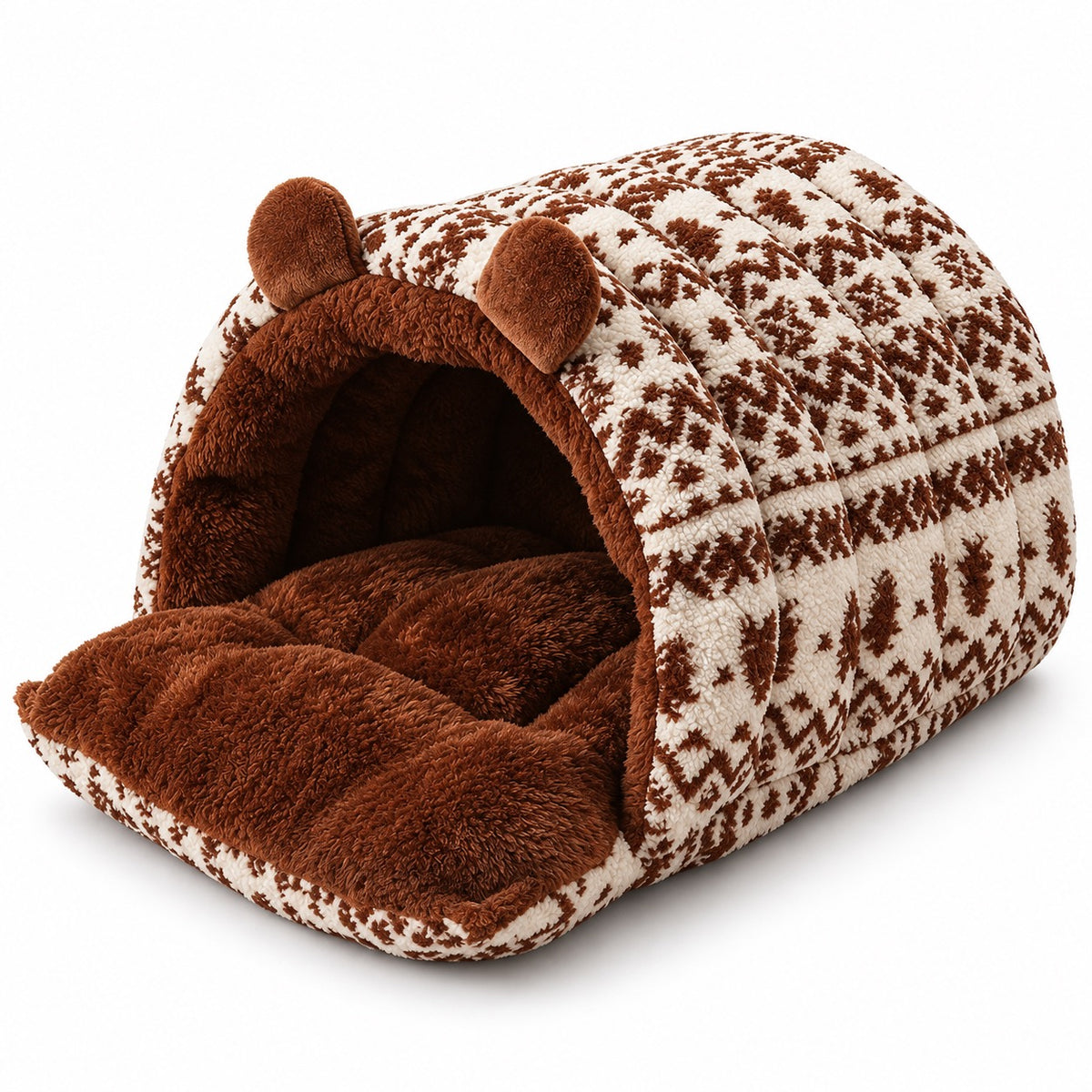 Animal Ear Cave Bed for Naps - Brown Bear