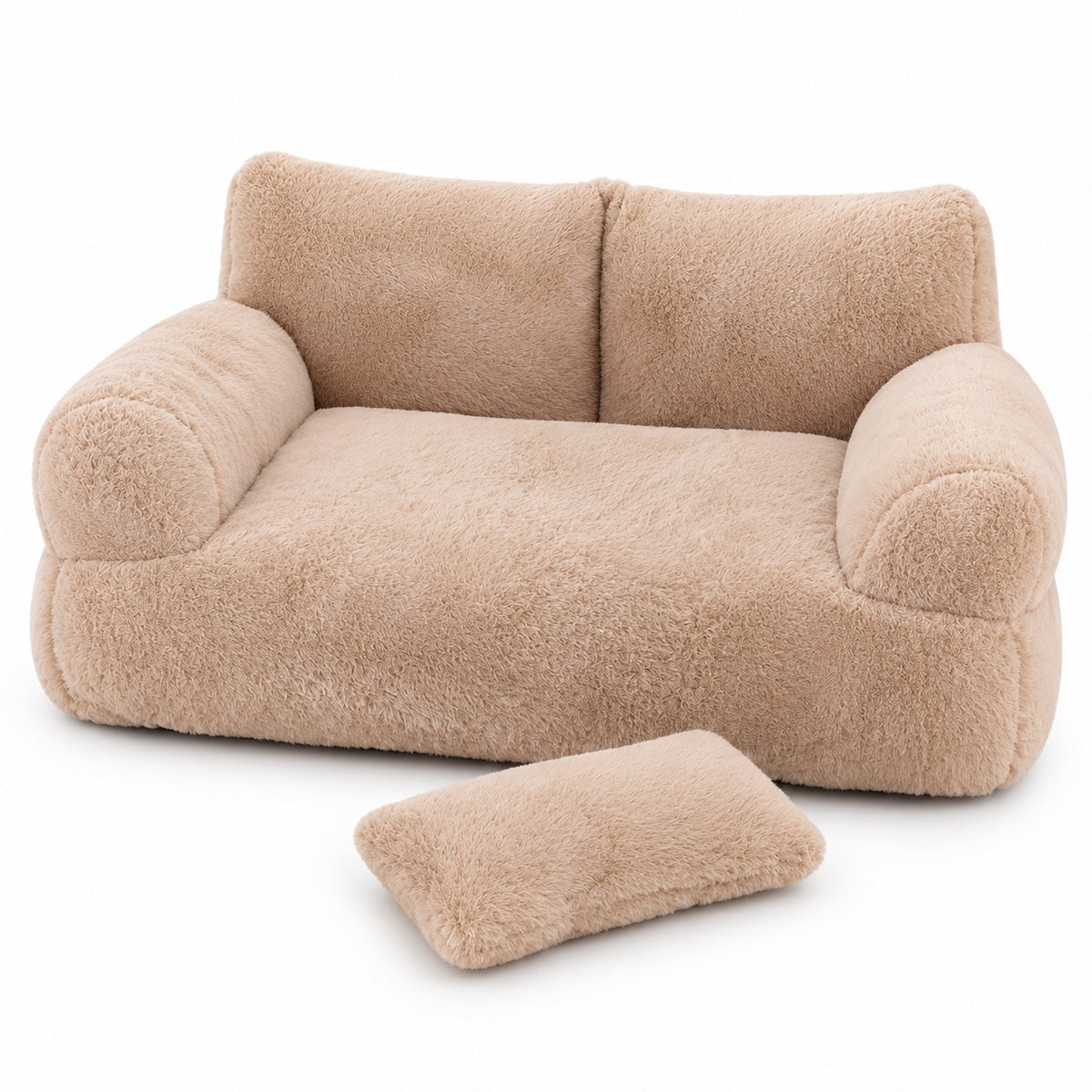 Plush Sofa Bed for Cat Napping - Mocha