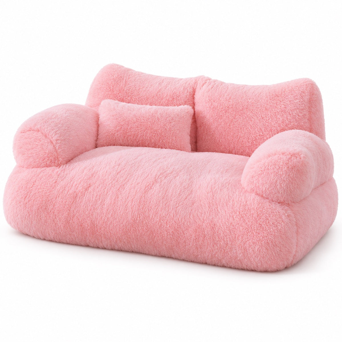Plush Sofa Bed for Cat Napping - Sakura Pink