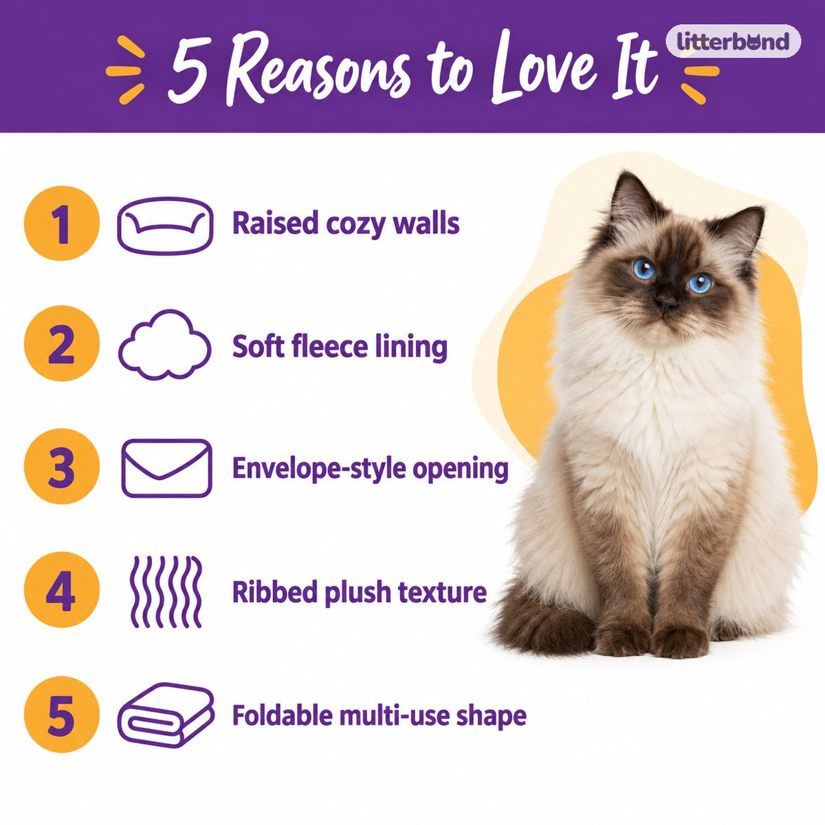 Ribbed Envelope Cat Cave Bed - 5 reasons to love it