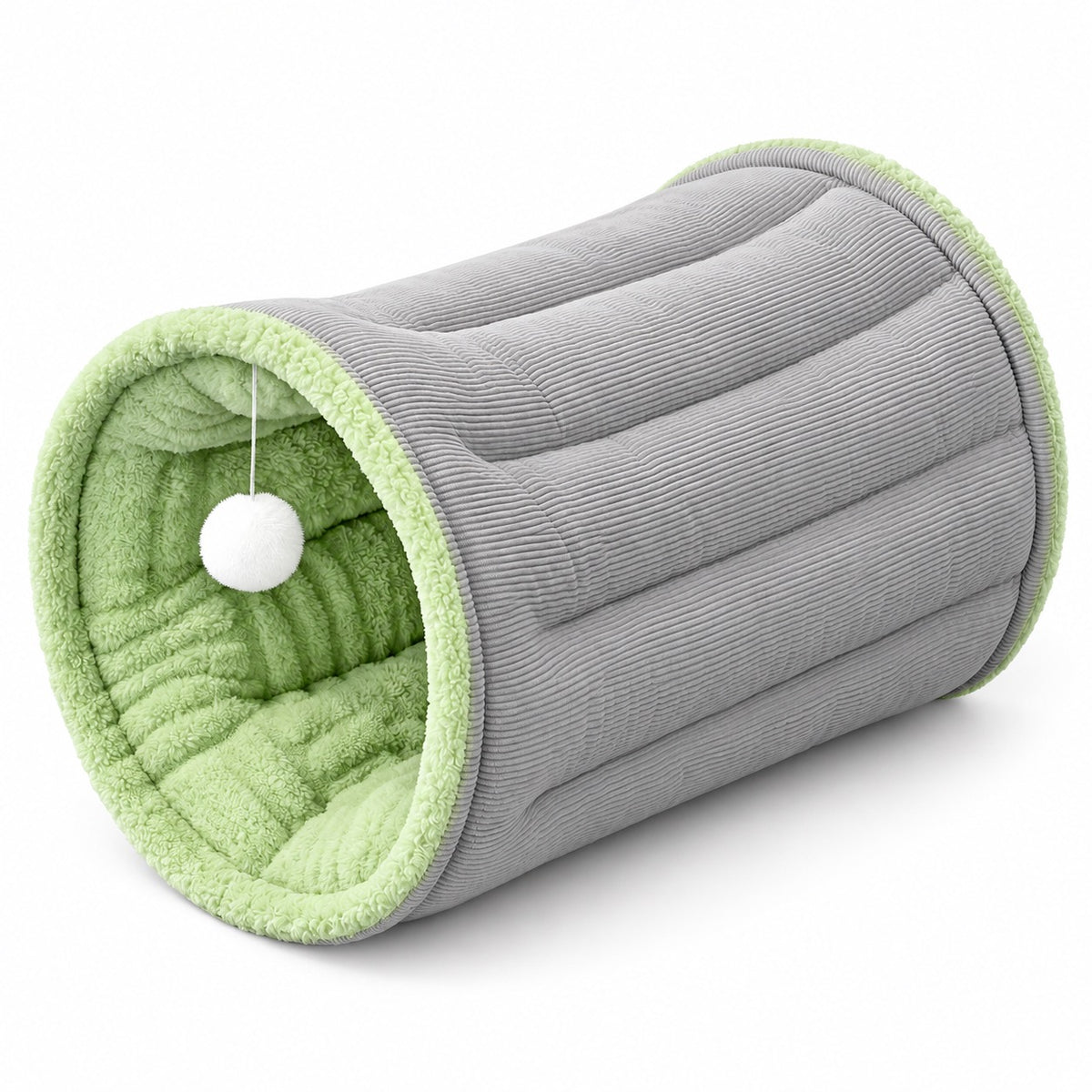 Convertible Tunnel Mat Bed for Napping - Gray Green Tunnel