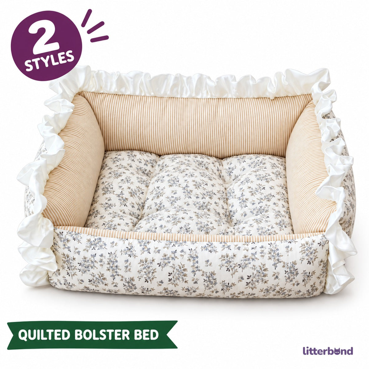 Ruffled Bolster Nap Bed