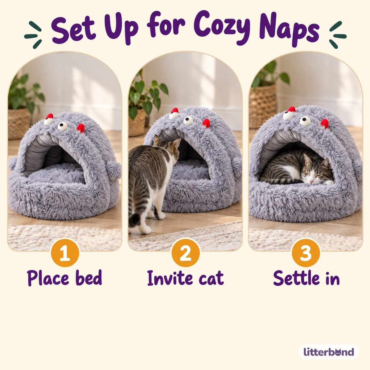 Shaggy Arched Nap Bed - how to use it