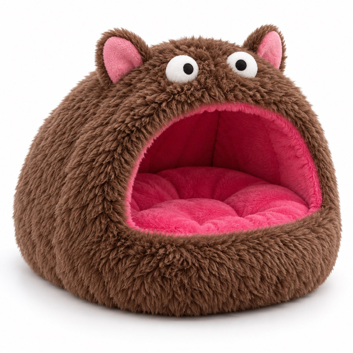 Shaggy Arched Nap Bed - Cocoa Brown