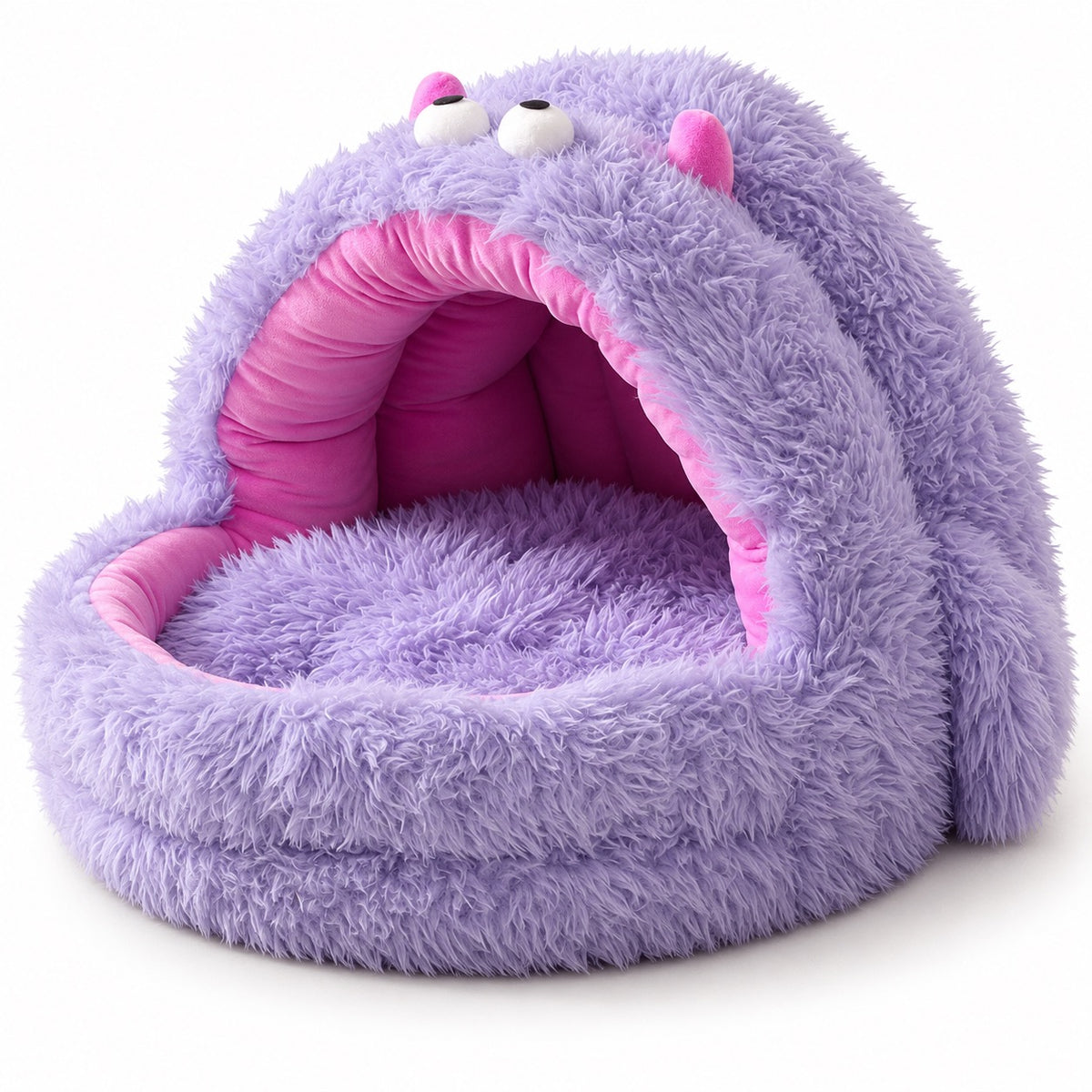 Shaggy Arched Nap Bed - Lavender Purple