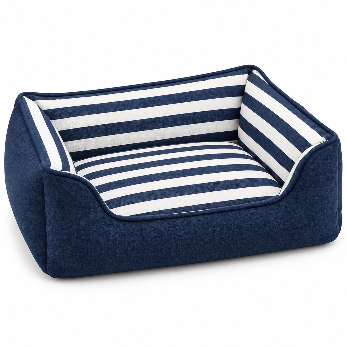 Navy Stripe Padded Lounger - Navy Stripe