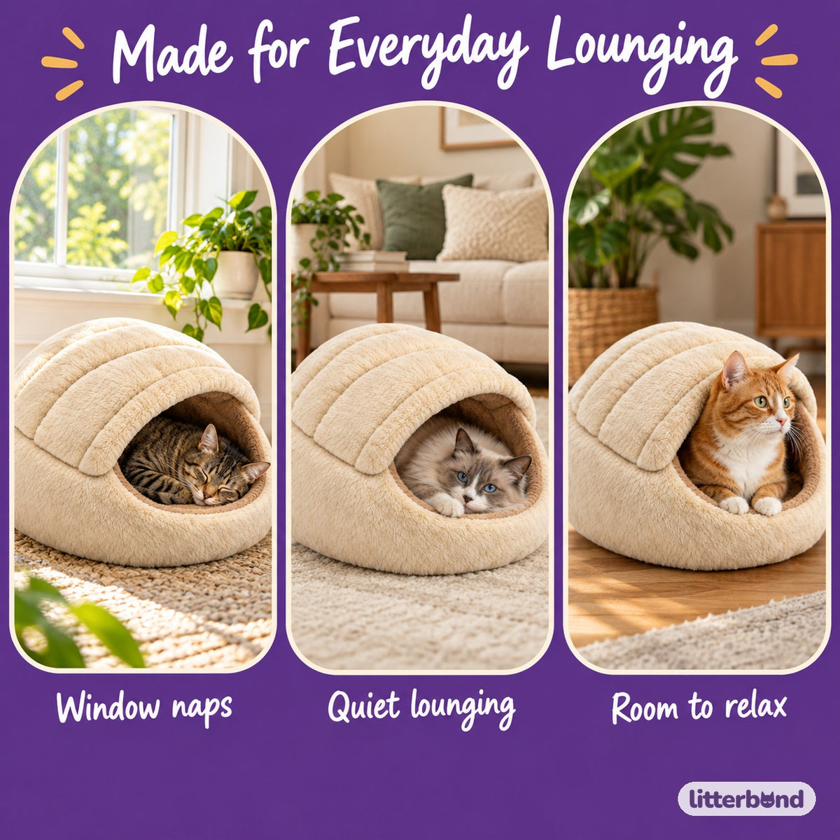 Plush Slipper Cave Bed - cozy at home