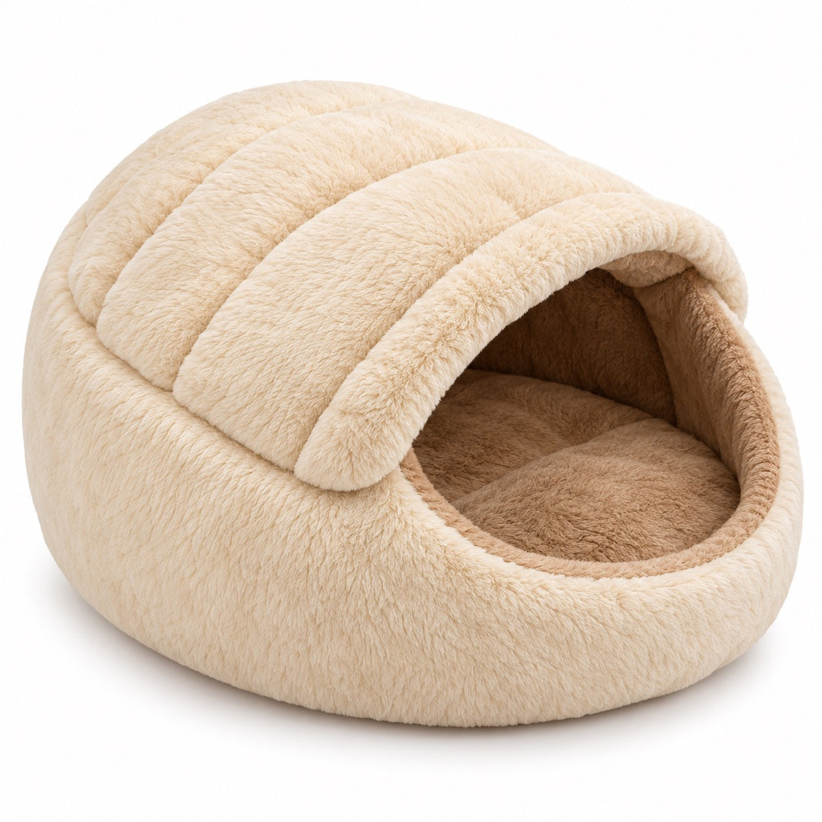 Plush Slipper Cave Bed - Warm Brown Cave