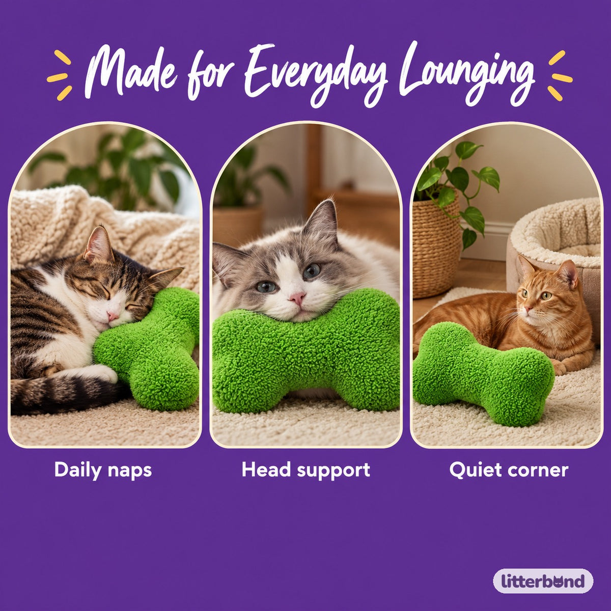 Bone Plush Pillow for Naps - cozy at home